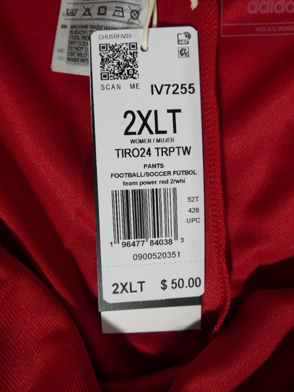 Adidas Womens Team Power Red Two Piece Tracksuit Jacket IR9383 2XL Pants IV7255 - Picture 12 of 15